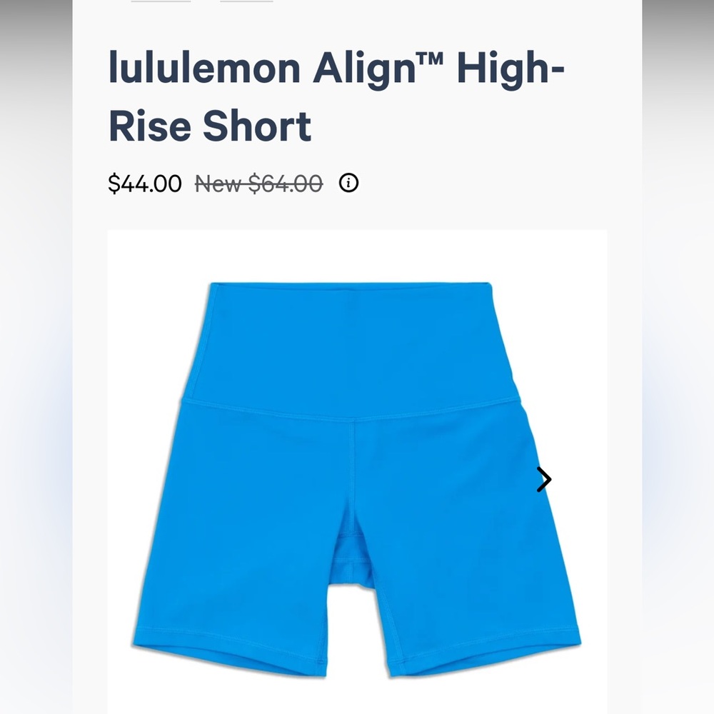 Lululemon align high rise short